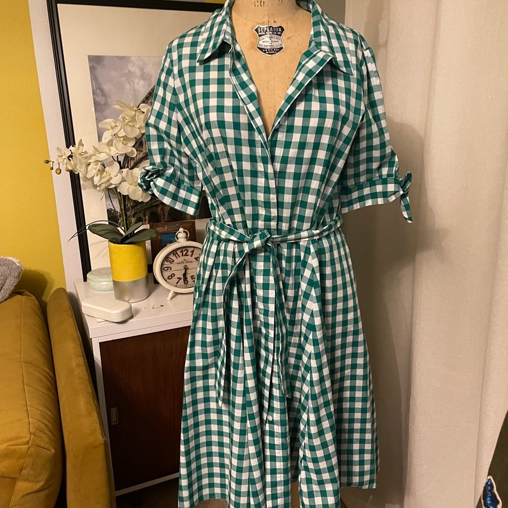 Calvin Klein Classic Gingham Dress